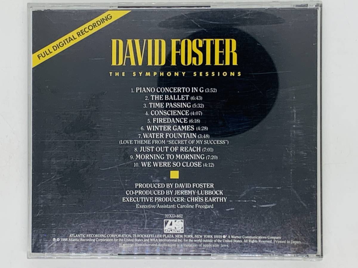  быстрое решение CD старый стандарт DAVID FOSTER / THE SYMPHONY SESSIONS / David Foster / симфония Sessions / 32XD-862 редкость X15