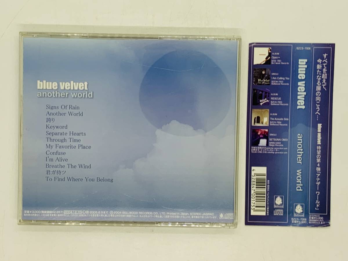即決CD blue velvet another world / ブルー・ヴェルベット / Signs Of Rain 誇り I'm Alive 君ガ待ツ / 帯付き アルバム L06_画像3