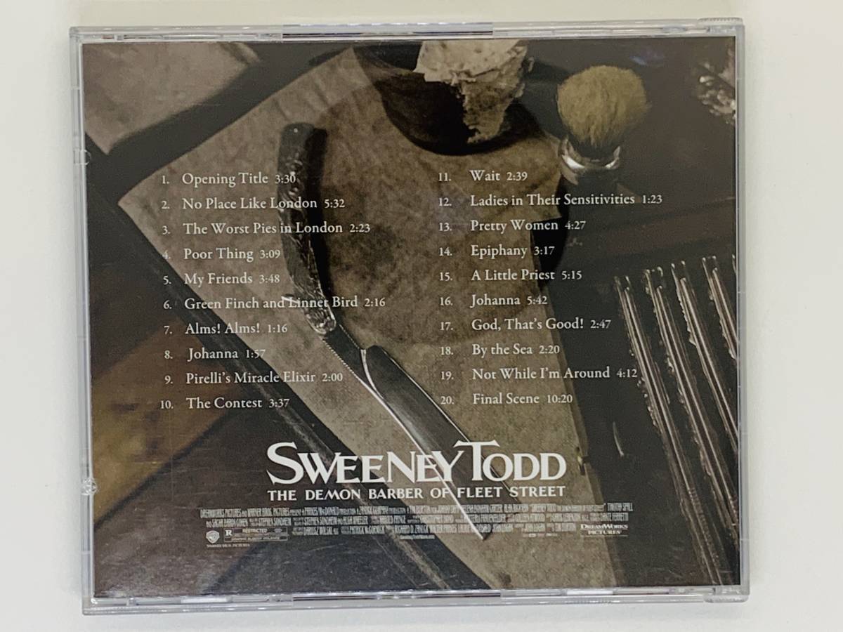 即決CD SWEENEY TODD / The Demon Barber Of Fleet Street / THE MOTION PICTURE SOUNDTRACK / スリーブ付き 冊子付 Z24の画像4