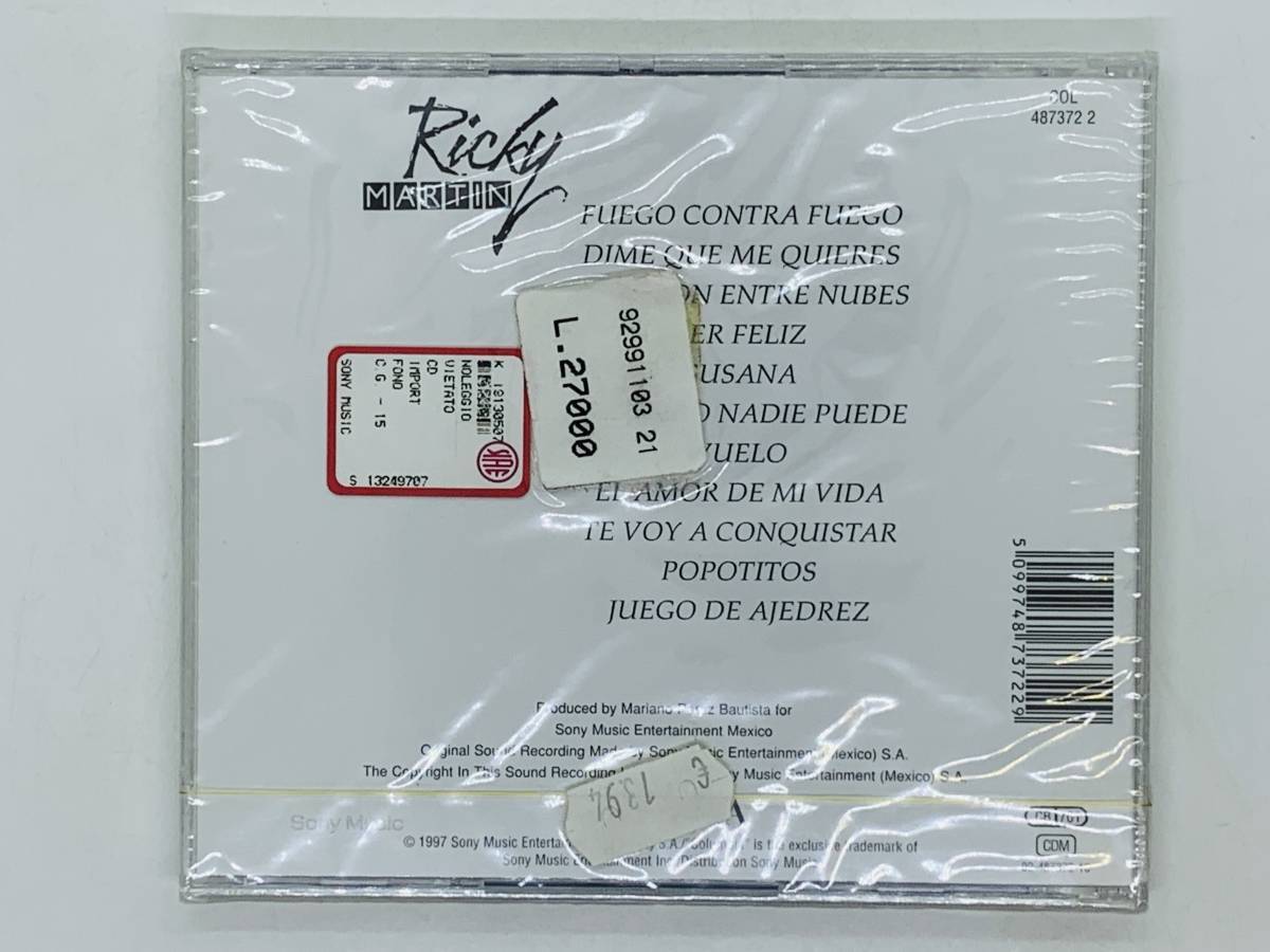 即決CD RICKY MARTIN / リッキーマーティン / FUEGO CONTRA FUEGO DIME QUE ME QUIERES / 新品未開封 アルバム 激レア Y40_画像2