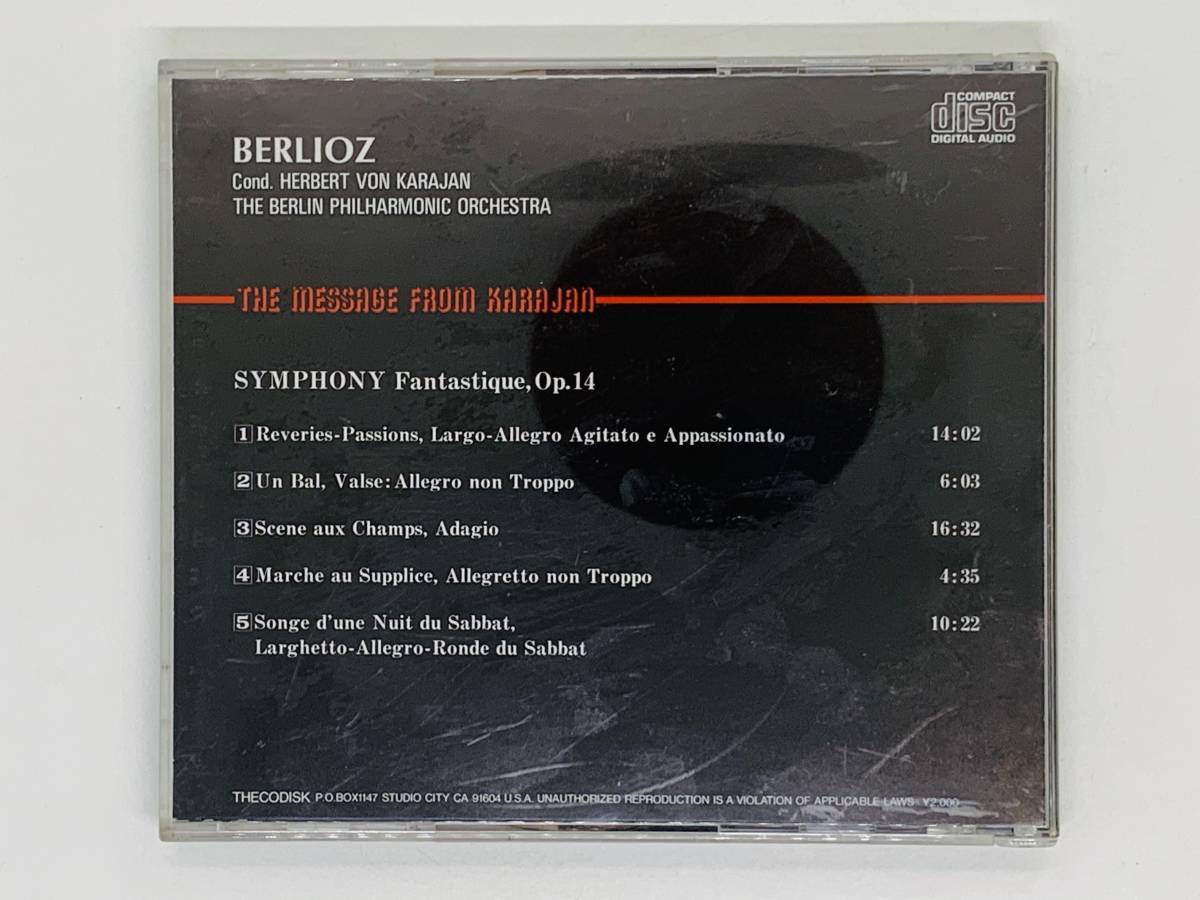 即決CD BERLIOZ SYMPHONY Fantastique Op.14 / Cond HERBERT VON KARAJAN / カラヤン クラシック セット買いお得 K03_画像3