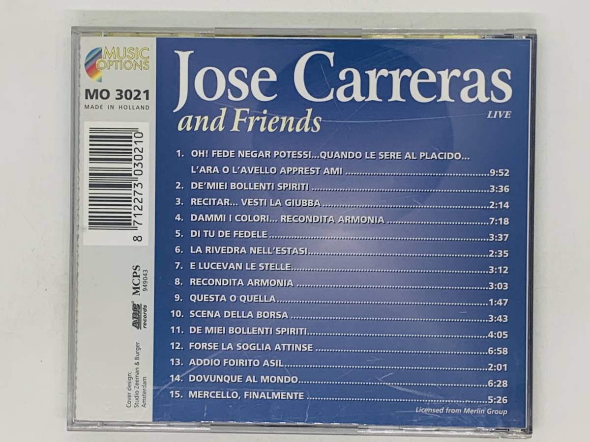 即決CD JOSE CARRERAS AND FRIENDS / DE'MIEI BOLLENTI SPIRITI / アルバム S03_画像2
