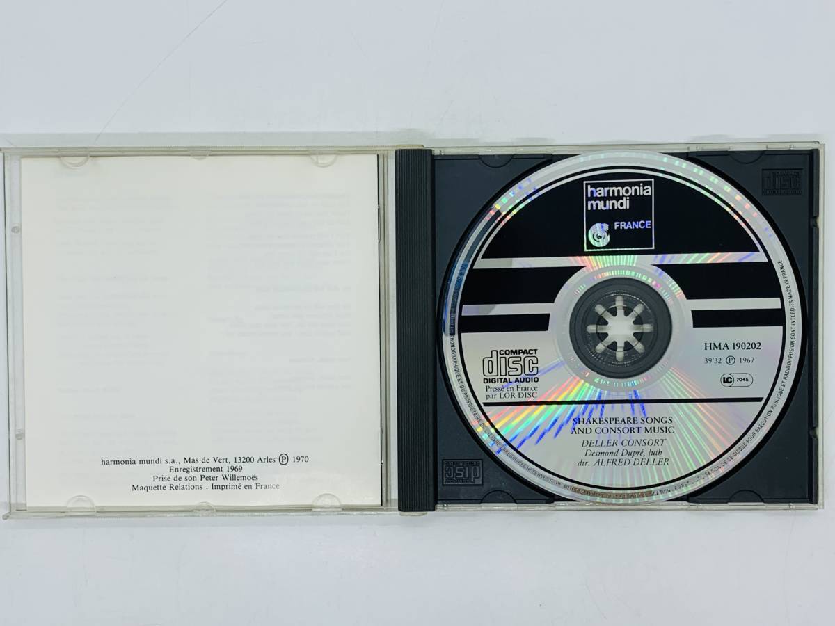 即決CD 仏盤 SHAKESPEARE SONGS / DELLER CONSORT / Desmond Dupre luth ALFRED DELLER / Made in FRANCE V01_画像3