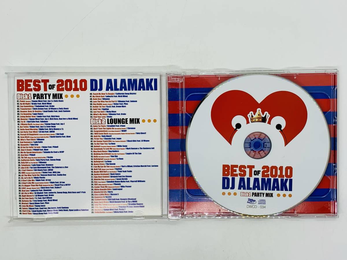 即決2CD BEST OF 2010 DJ ALAMAKI / PARTY MIX LOUNGE MIX / HIP HOP R&B ELECTRO INDIE / 2枚組 90曲収録 Y05_画像4