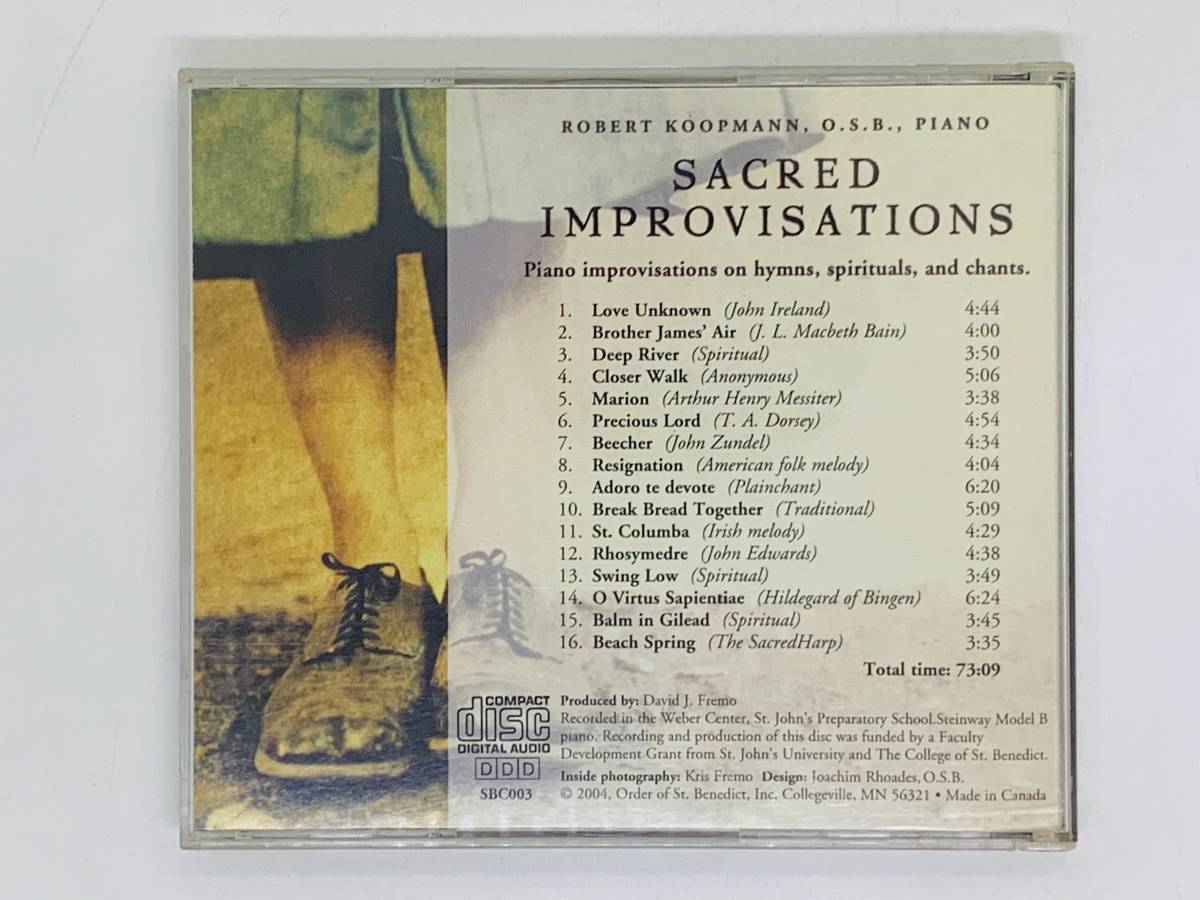 即決CD ROBERT KOOPMANN O.S.B. SACRED IMPROVISATIONS / Love Unknown Brother James' Air Beach Spring / アルバム Y41_画像2