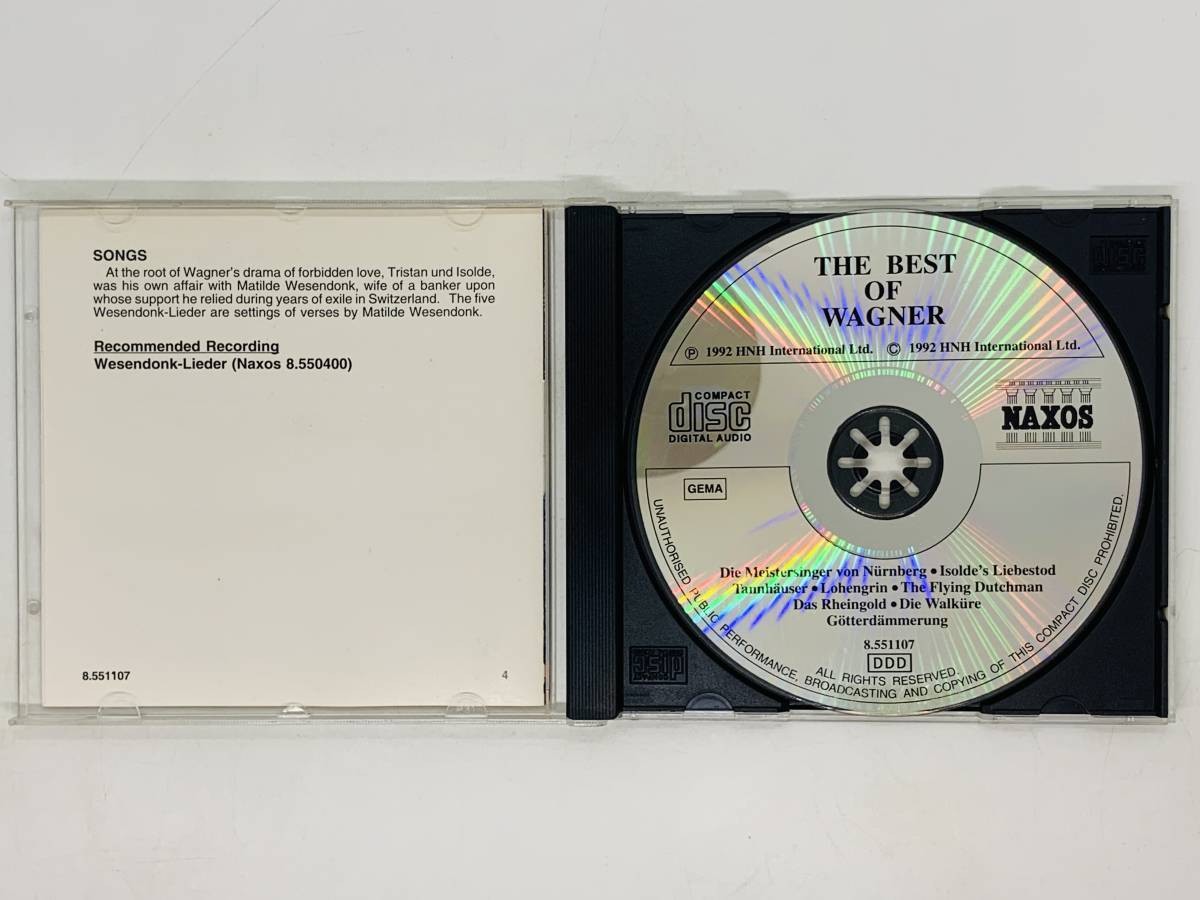 即決CD THE BEST OF WAGNER / Isolde's Liebestod Lohengrin The Flying Dutchman / NAXOS アルバム クラシック Y34_画像3
