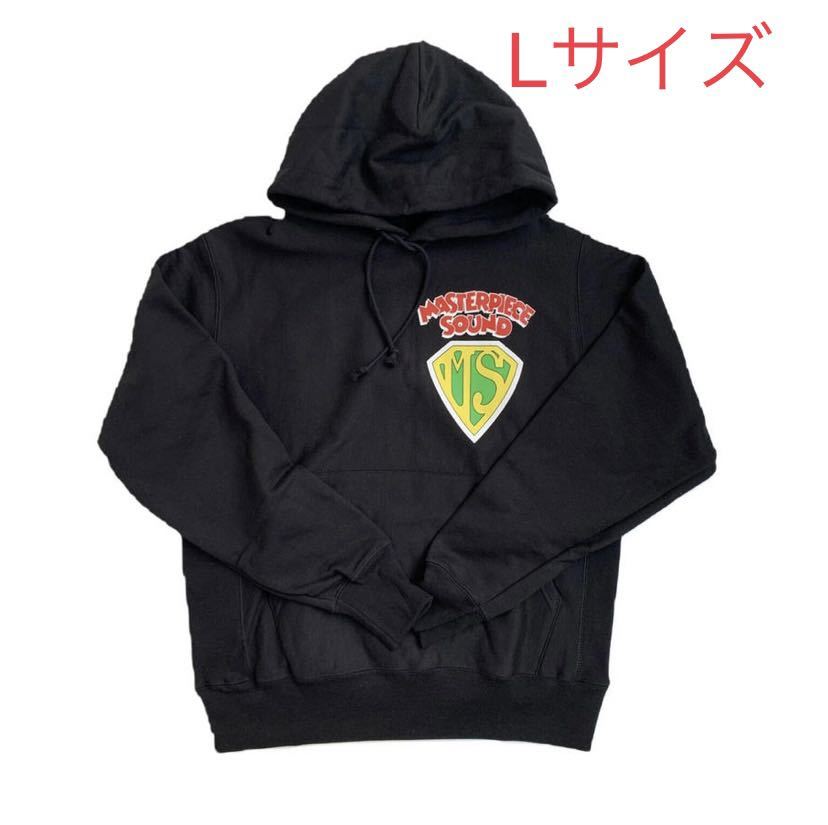 MASTERPIECE SOUND ロゴ HOODIE ブラック Lサイズ チャンピオン リバースウィーブ スウェット マスターピースサウンド 野村訓市 ワコマリア_画像1