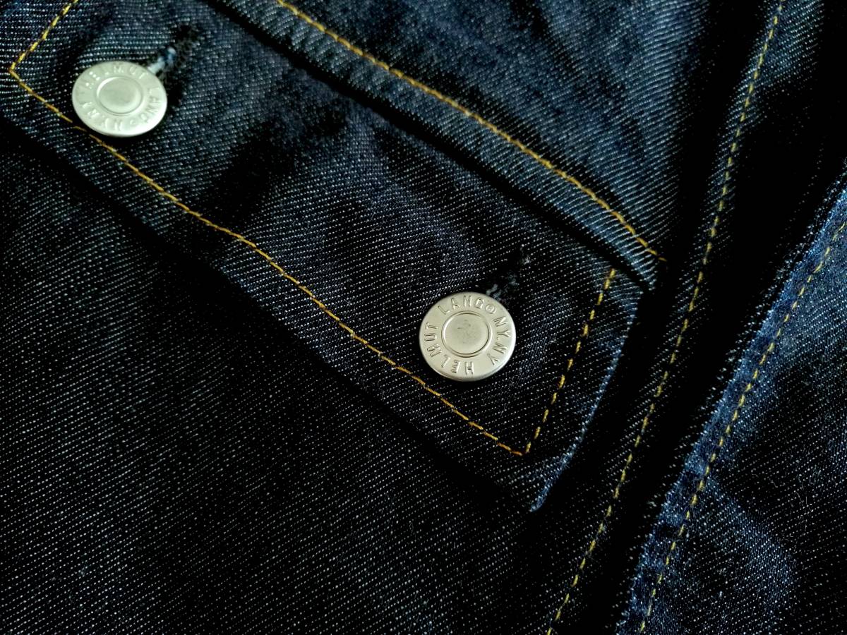 超 入手困難 Helmut Lang 本人期 初期 イタリア製 46 デニムジャケット 限定販売店舗 プラダ期 デニムショートブルゾン 本人期 ヘルムートラング 入手困難 希少モデル Gジャン/デニムジャケット