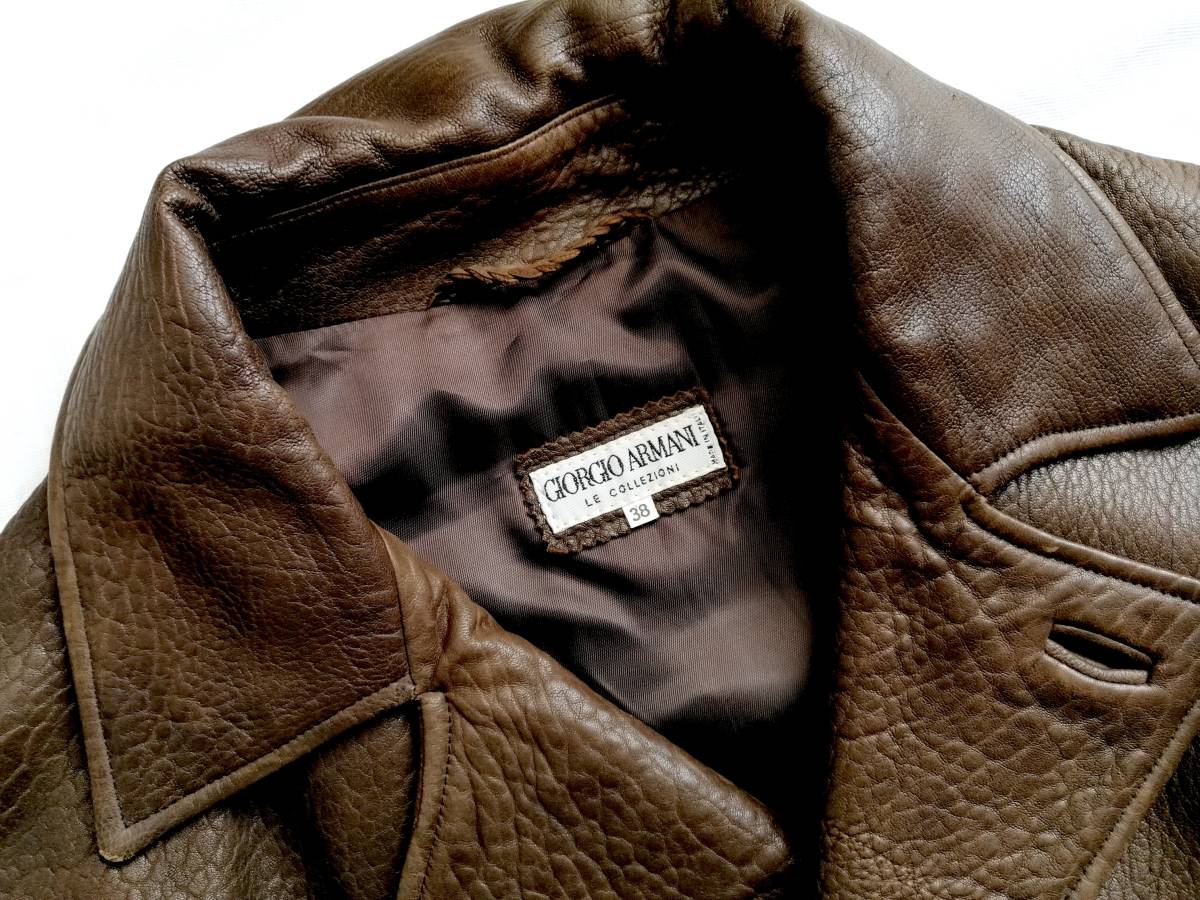 希少 90s Giorgio Armani Archive レザージャケット ブルゾン 希少 90s Giorgio Armani Archive レザージャケット ブルゾン