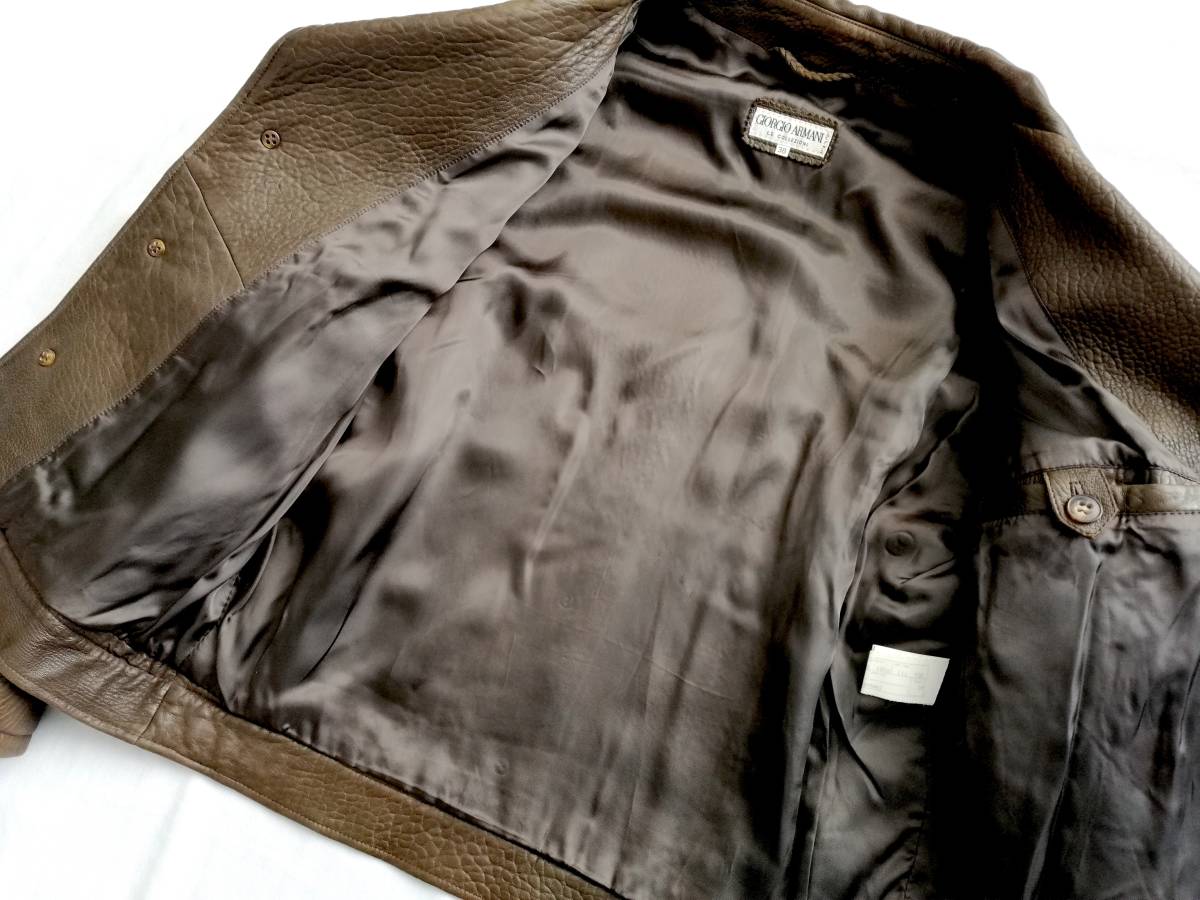希少 90s Giorgio Armani Archive レザージャケット ブルゾン 希少 90s Giorgio Armani Archive レザージャケット ブルゾン