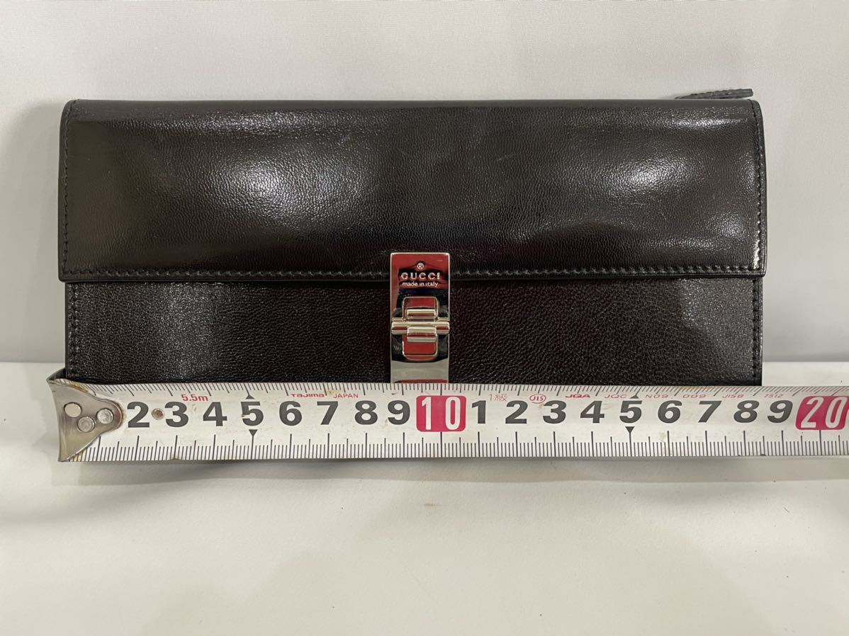 美品　GUCCI グッチ 長財布 黒　レザー_画像6