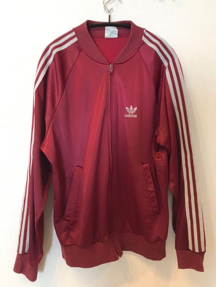 80s adidas アディダス ジャージ ATP M ワインレッド × ビンテージ