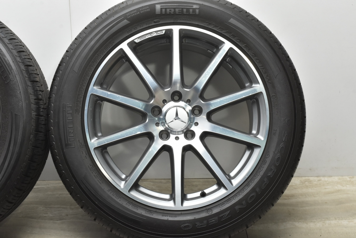 【美品 バリ溝】メルセデスAMG W463A Gクラス G63 純正 20in 9.5J +35 ピレリ スコーピオンゼロ 275/50R20 G550G350d ゲレンデ MO1 承認_画像6