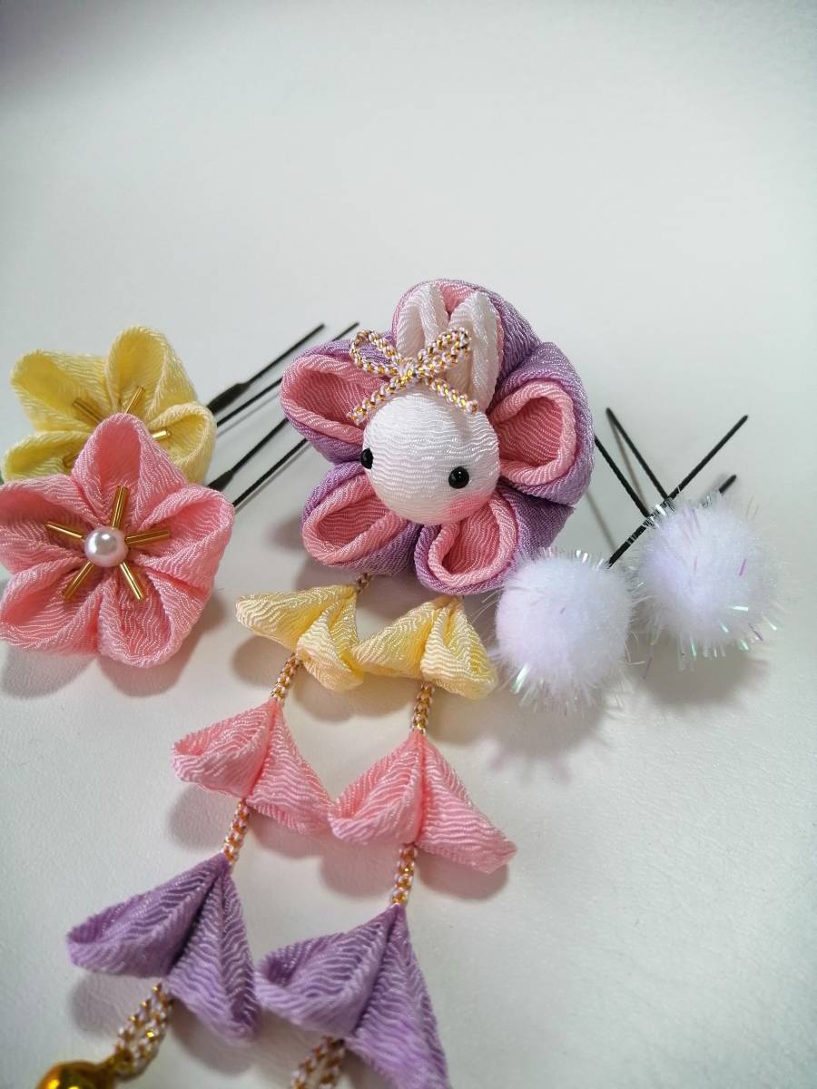 * Sakura flower .* flower ....* knob skill hair ornament 5 point ....*55