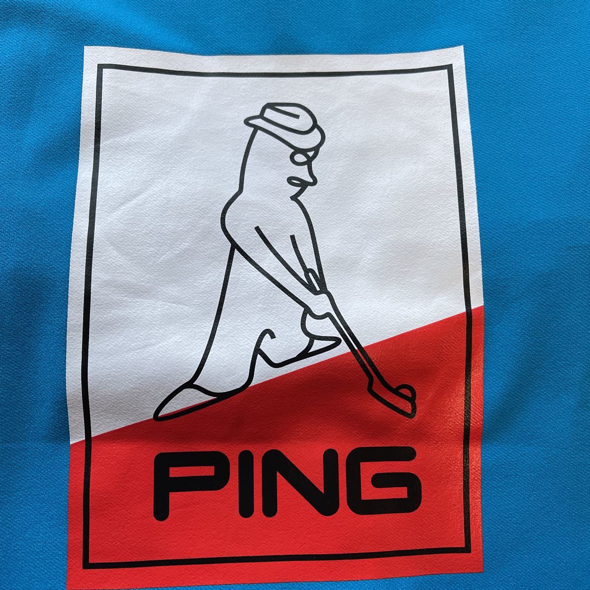 送料無料PING GOLFピンゴルフMENSハイネック長袖シャツカットジョーゼットBIG Mr.pingモチーフ吸水速乾中厚柔らかSTRETCH(超お買得3L)新品_画像2