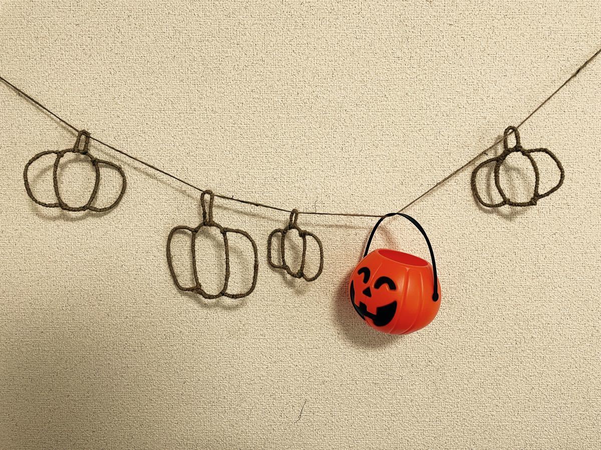 ハロウィン ガーランド かぼちゃ おしゃれ ワイヤー ワイヤーアート ワイヤークラフト 壁飾り イベント 飾り付け 記念日｜PayPayフリマ