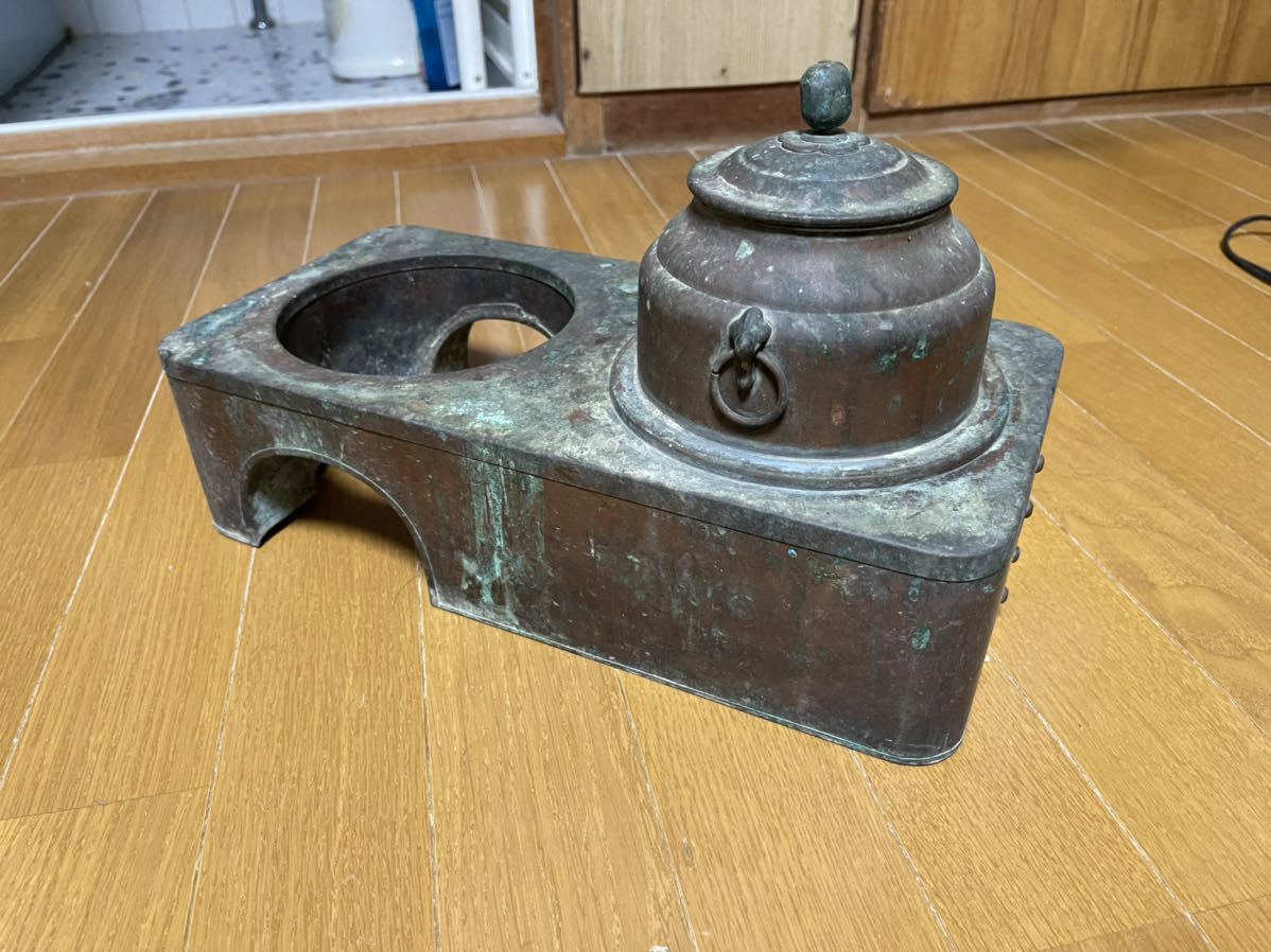 在庫有り お買い得 火鉢 囲炉裏 木製 箱火鉢 長火鉢 酒燗器 銅製