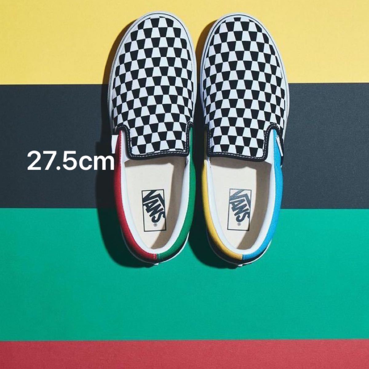 VANS】限定販売 チェッカー×マルチカラー スリッポン