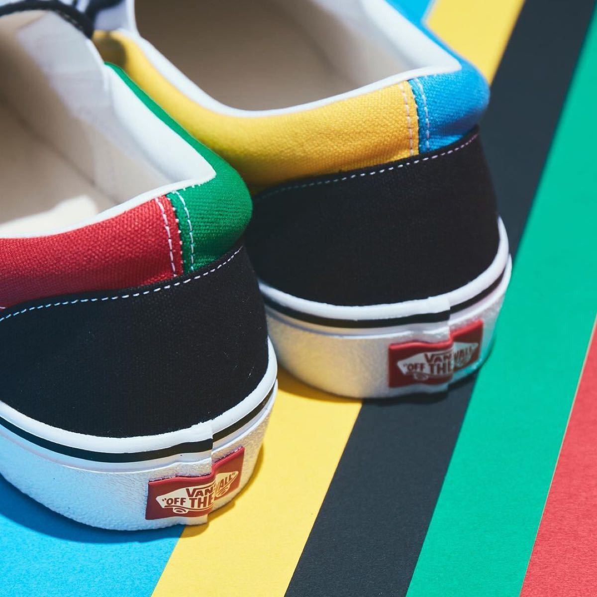 VANS】限定販売 チェッカー×マルチカラー スリッポン