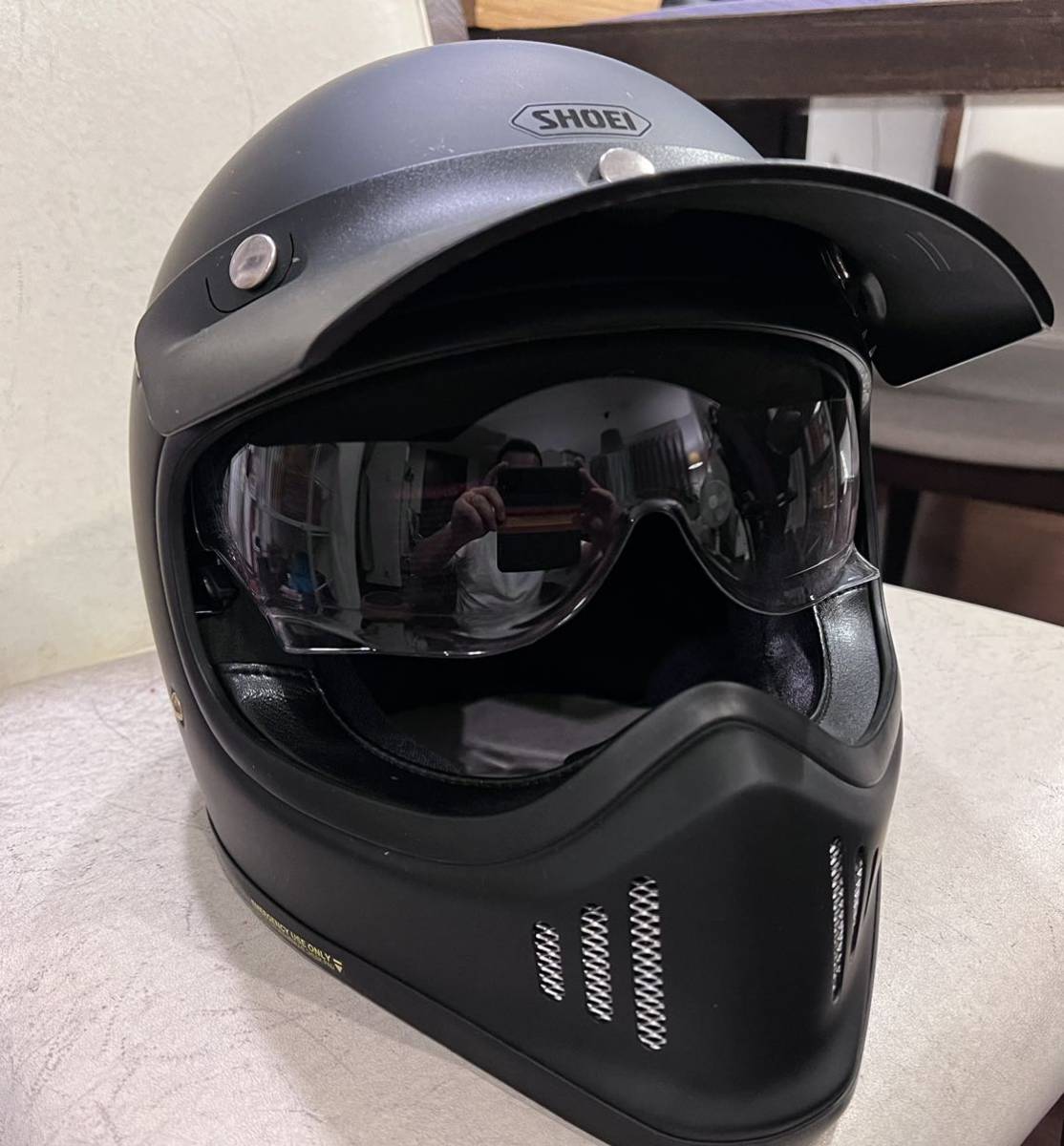 SHOEI EX-ZERO マットブラックXL バイザー/ゴーグル付-