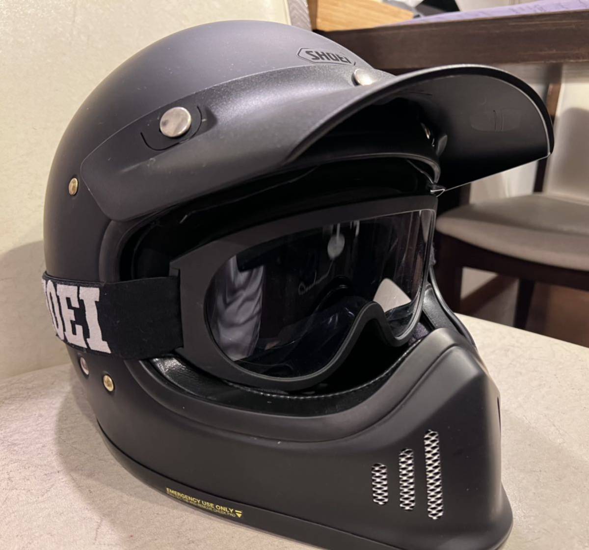 SHOEI EX-ZERO マットブラックXL バイザー/ゴーグル付-connectedremag.com