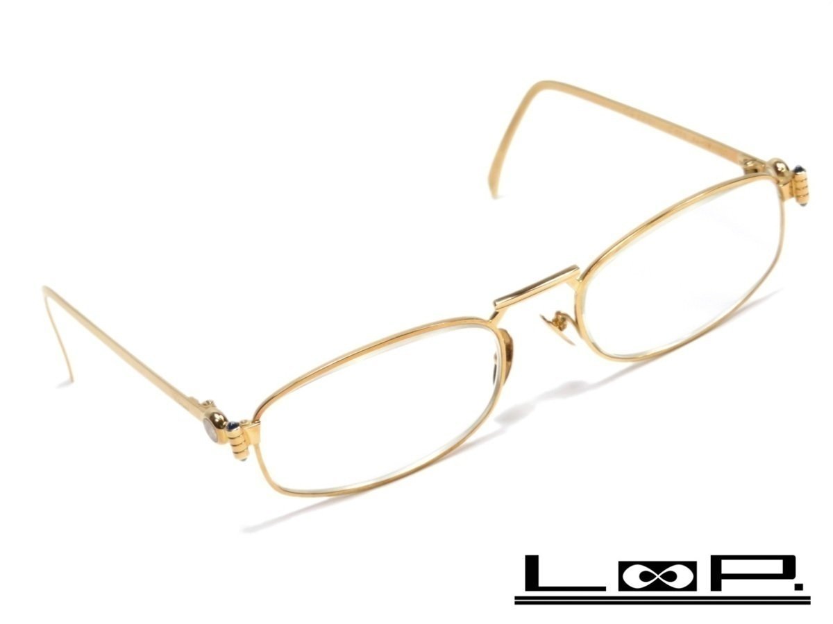 【美品】 Chopard ショパール 眼鏡 メガネ ハッピー ダイヤ イエロー ゴールド 18kt K18 YG 750 C905 【A39902】