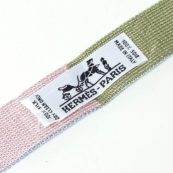 エルメス/HERMES】ニットタイ シルク マイユタイ キャトル・タン