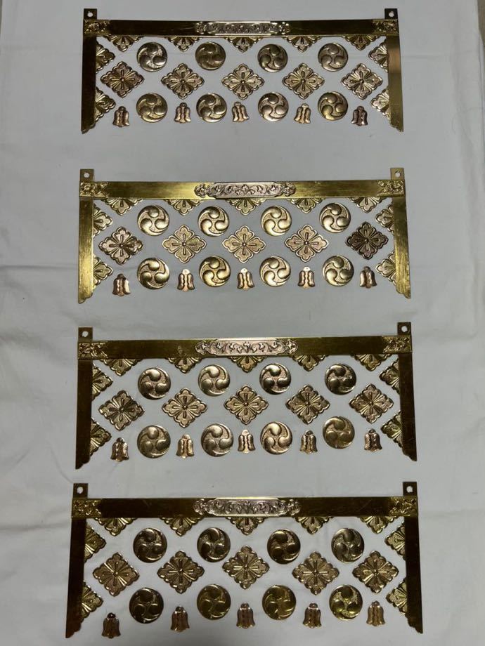 神輿用板瓔珞の枠とチラシ金具 品1尺2寸4枚分 送料無料