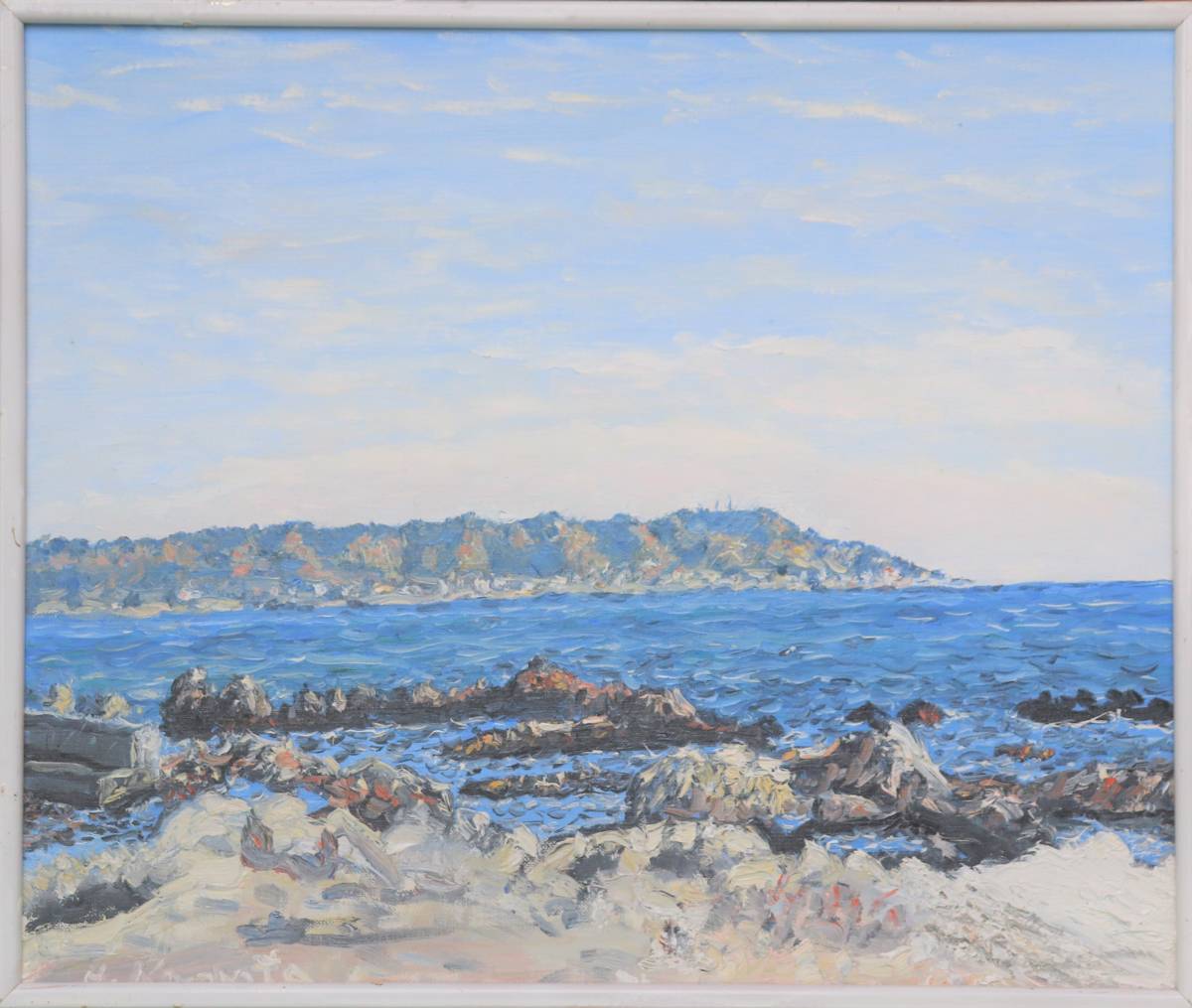クリアランス最安 油絵「夏の大学入り口」 おもちゃ・ホビー・グッズ