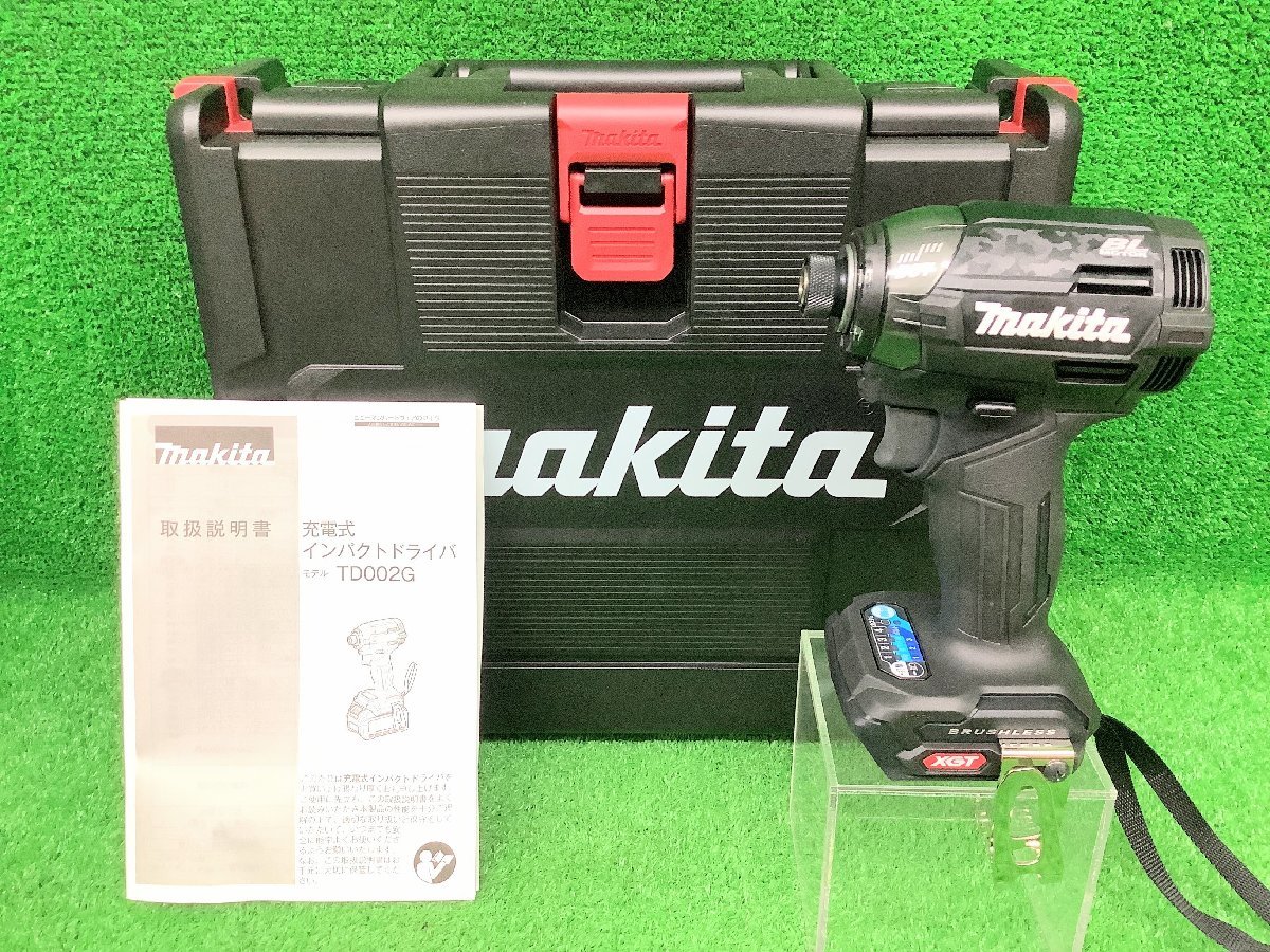 ①※未使用品 makita マキタ 40V 充電式 インパクトドライバ TD002GZ ブラック 本体+ケース