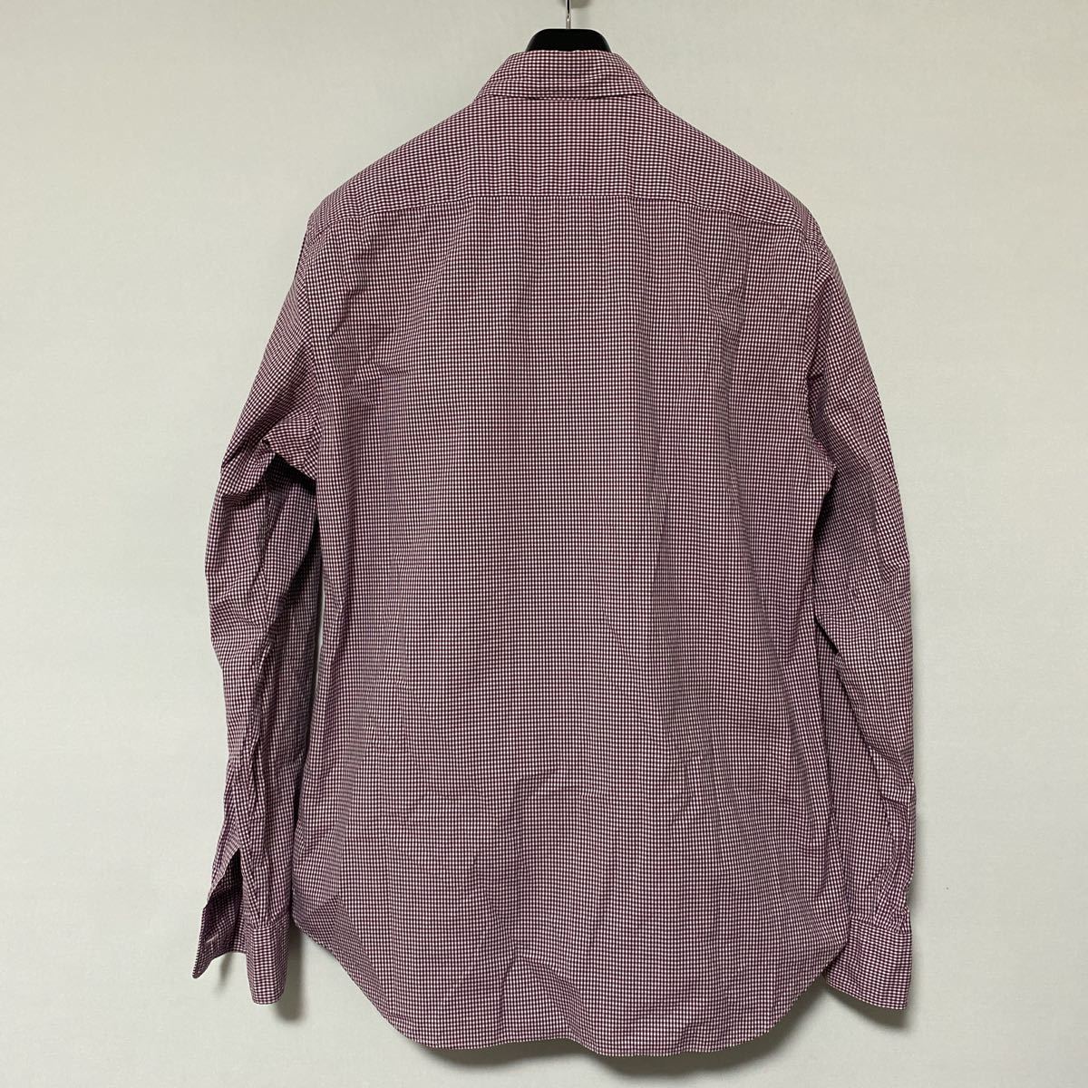 美品 AD 2003 アーカイブ コムデギャルソン オム バイアス 切替 ギンガムチェック シャツ M COMME des GARCONS homme shirt 田中の画像3