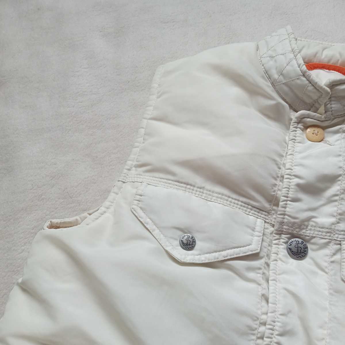 ウミ umii908 ダウンベスト 白 3☆45rpmの別ブランド item details