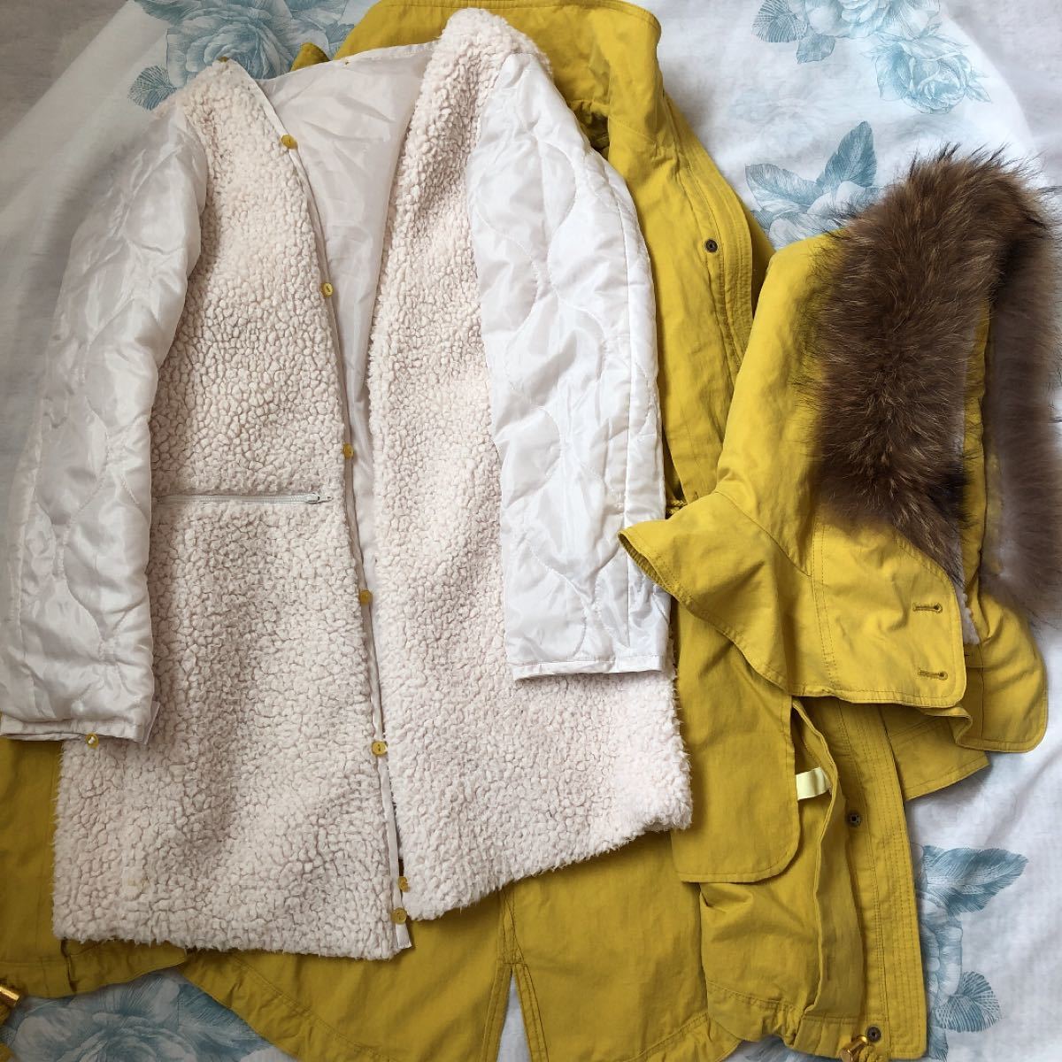 INED イネド カラシ色モッズコート