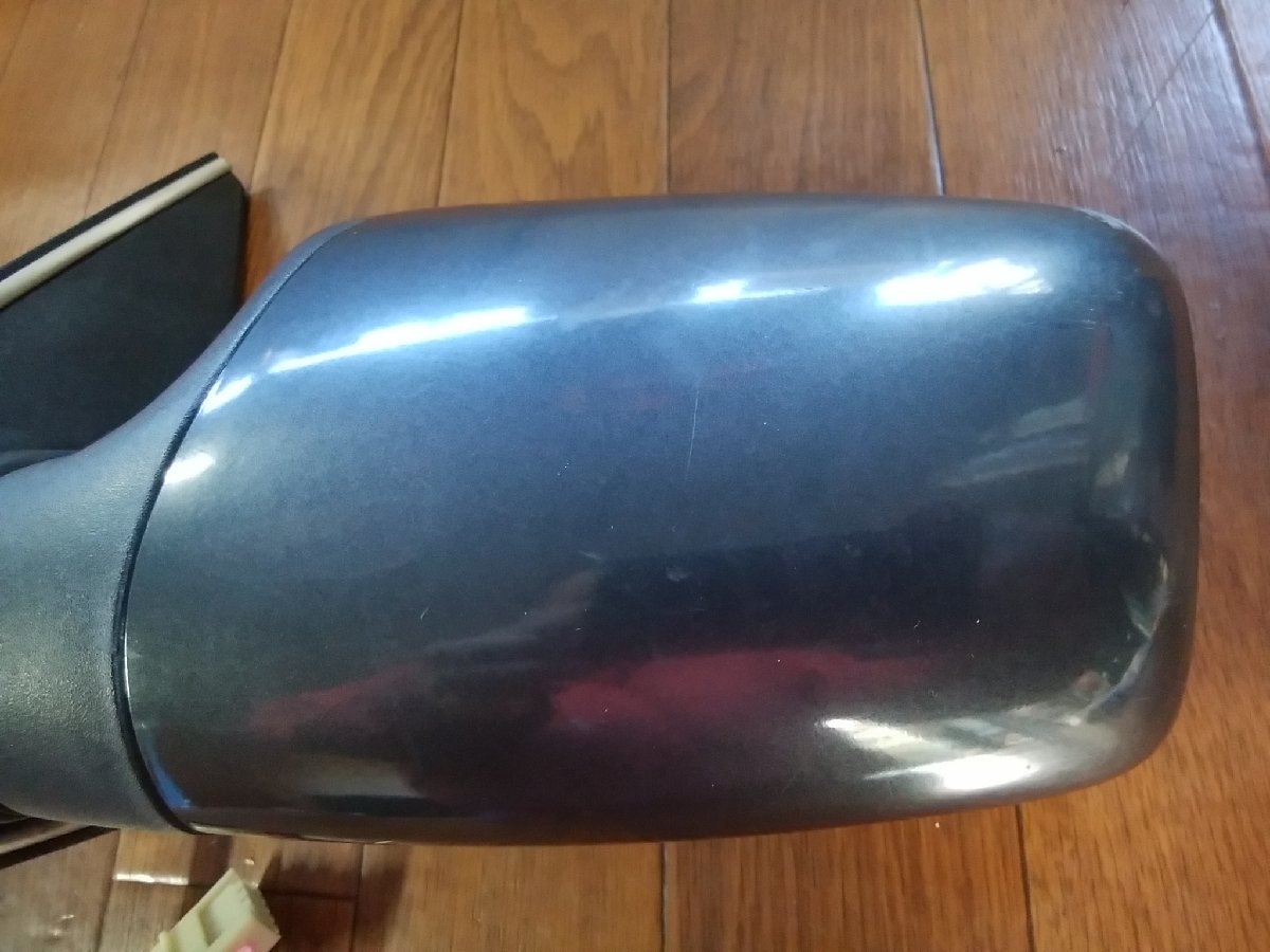 O#267 Peugeot 405 Mi16 original electric left door mirror gunmetal series color number unknown operation verification settled side outer 