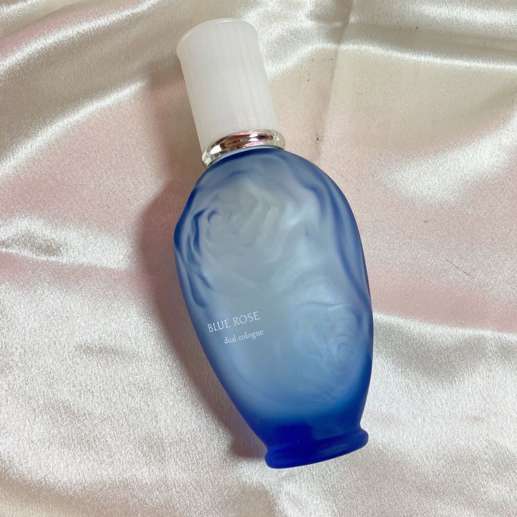 廃盤 100ml ばら園 ブルーローズ 資生堂 デュアルコロン 香水 SHISEIDO BLUE ROSE dual cologne すりガラス 入手困難 薔薇 白濁 香り 人気の画像2