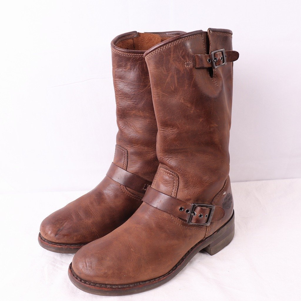  Harley Davidson 8/ engineer boots leather Harley Davidson tea boots men's old clothes used eb864