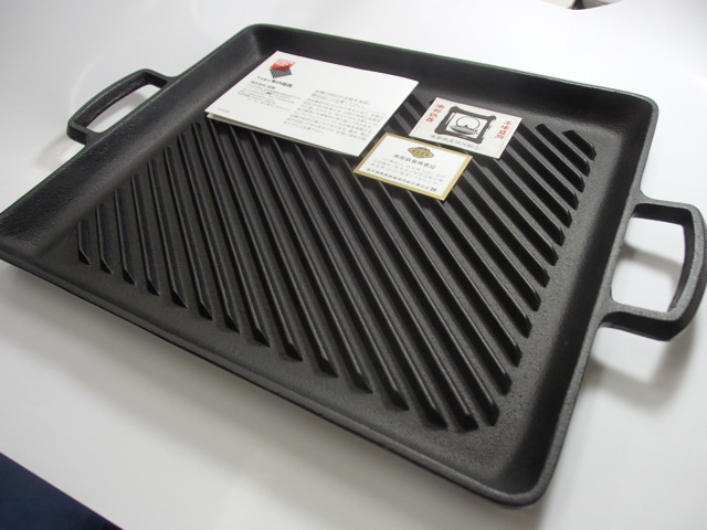  immediately successful bid special price south part iron vessel 23014 oil plate grill 280×240 new goods unused steak grill plate south part iron made in Japan rock . steak grill 