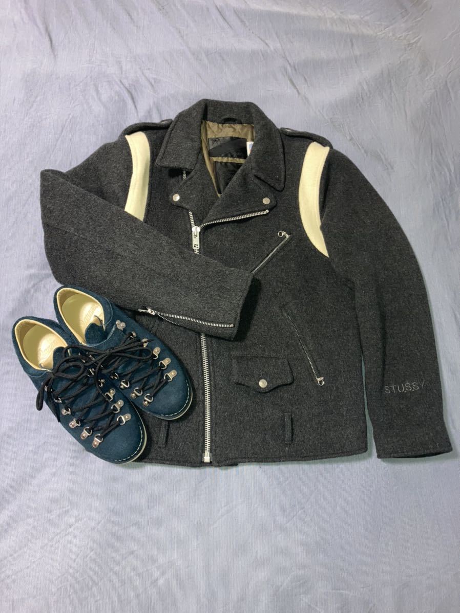 Stussy×Schott【ステューシーショットコラボウールライダース】美品