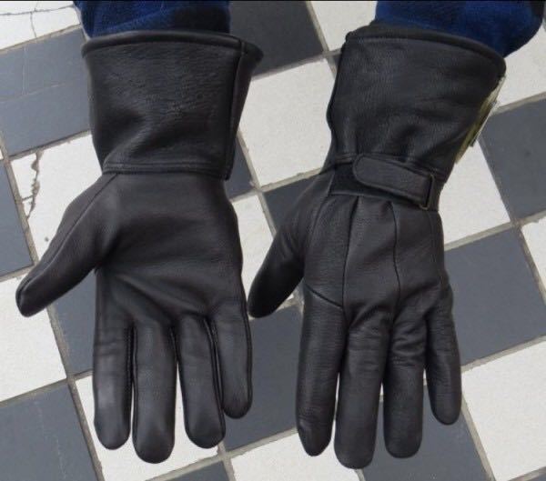 送料無料★NAPA GLOVES ナパ 鹿革 防寒 冬用 ガントレット シンサレート グローブ 820TL-M ブラック 裏地付 gauntlet 万能グローブ_画像8