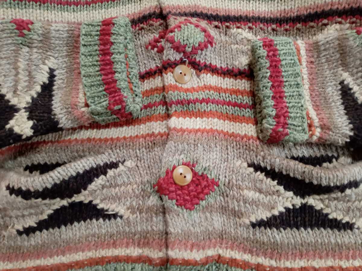 正規逆輸入品 RRL HAND KNIT NATIVE SHAWL COLLAR CARDIGAN S ハンド