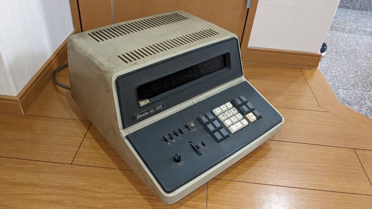 CASIO AL-1000 カシオ電卓 1967年製　当時の説明カード付　動作未確認　ジャンク品　昭和レトロ　ビンテージ品　希少品_画像1