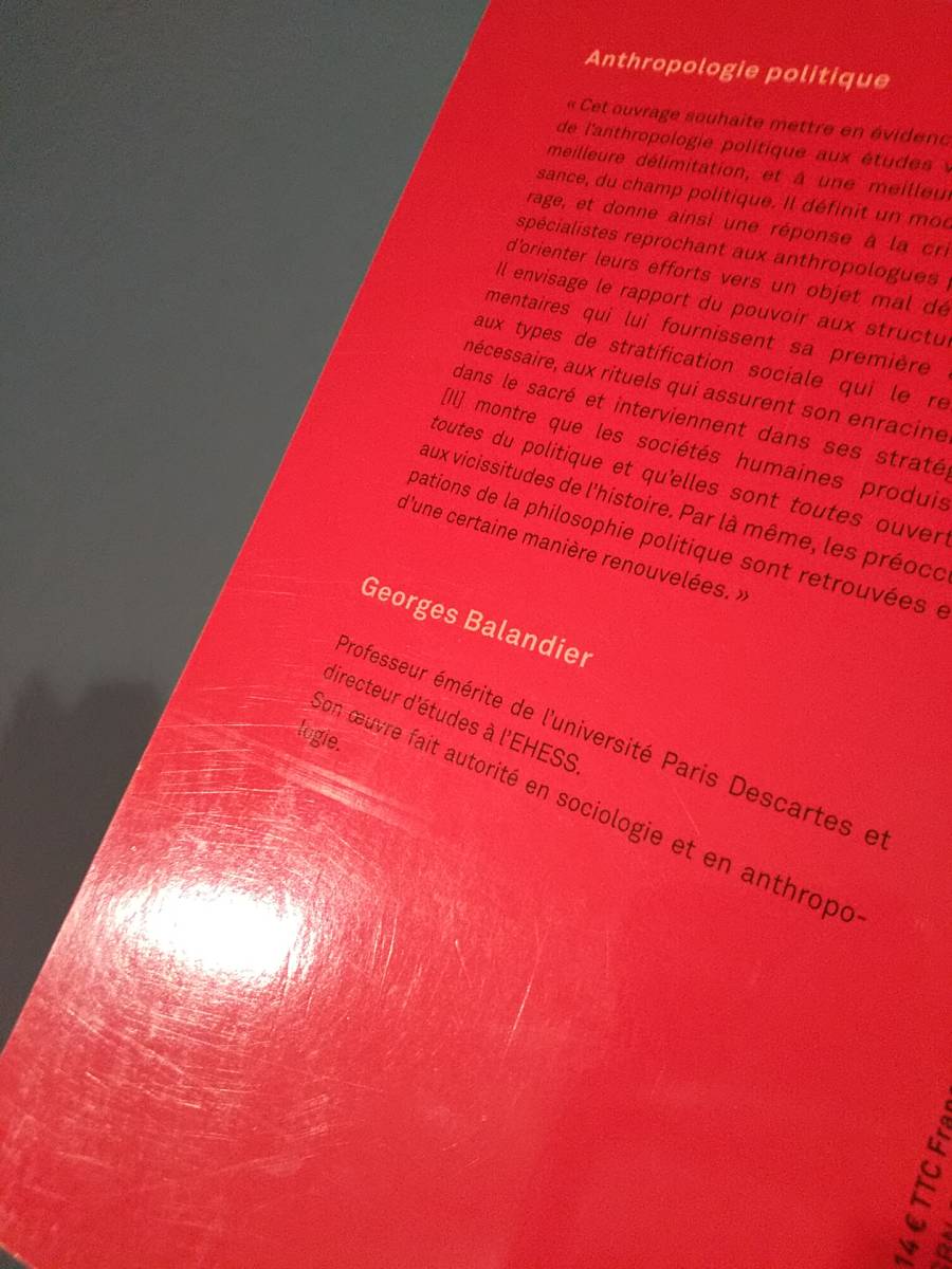 〈洋書〉政治人類学 Anthropologie Politique ／ジョルジュ・バランディエ Georges Balandier