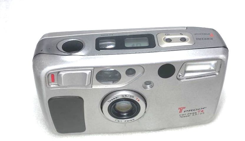 完動 KYOCERA T PROOF Carl Zeiss T Tessar 35mm F3.5 京セラ フィルム ...