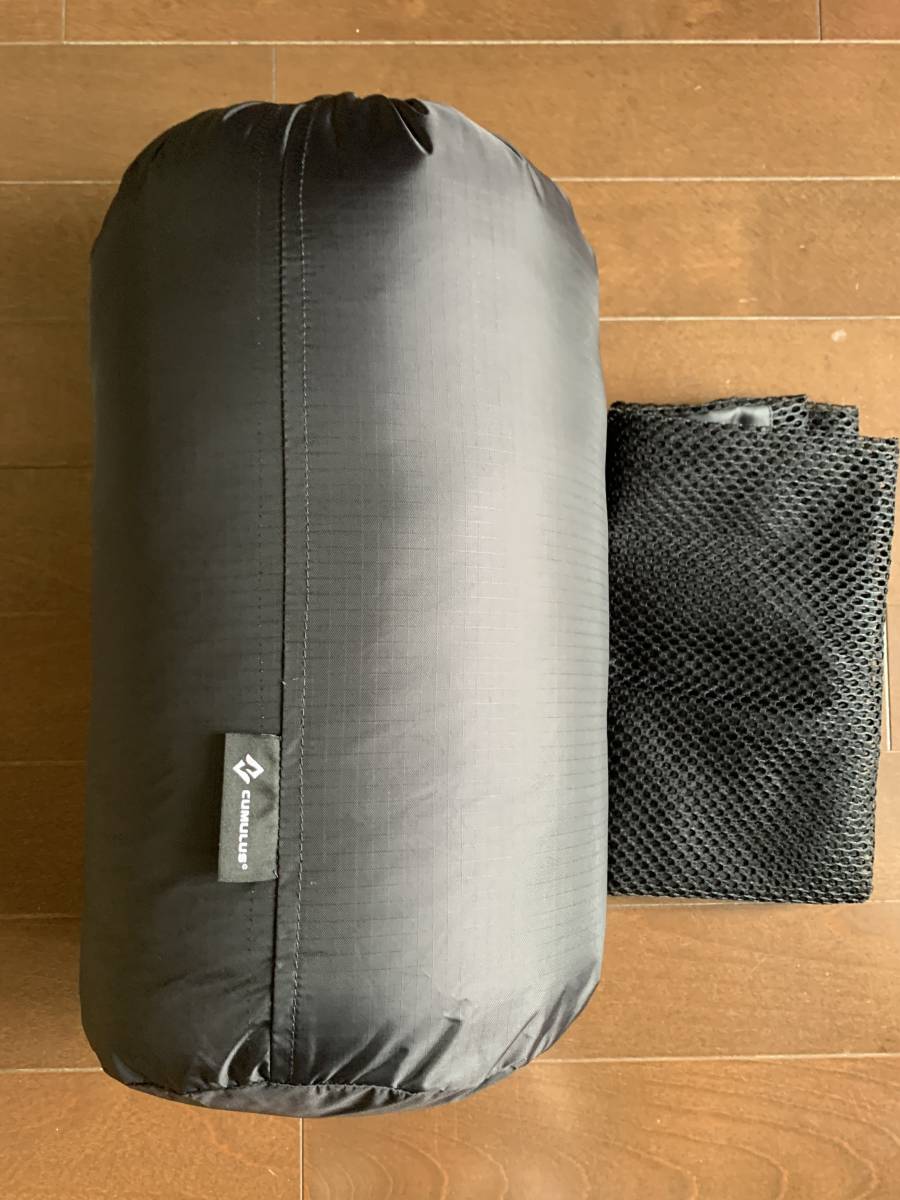 キュムラス Cumulus X-LITE400 ダウン増量フルカスタム/900FP/オールブラック/厳冬期4シーズン用寝袋シュラフ