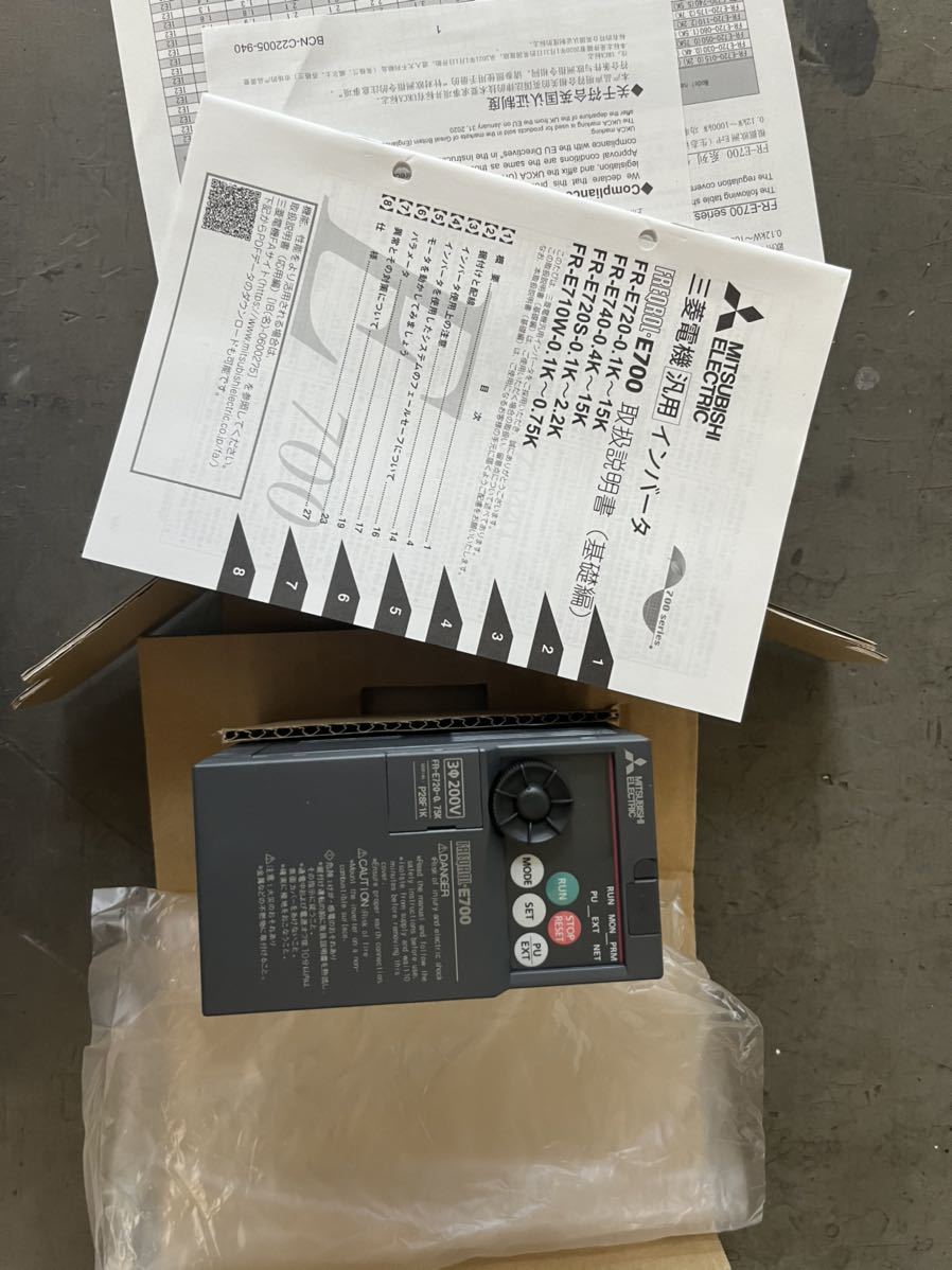 新品 三菱 インバーター fr-e720-0.75k 未使用品 即納可能 csm.fi.cr