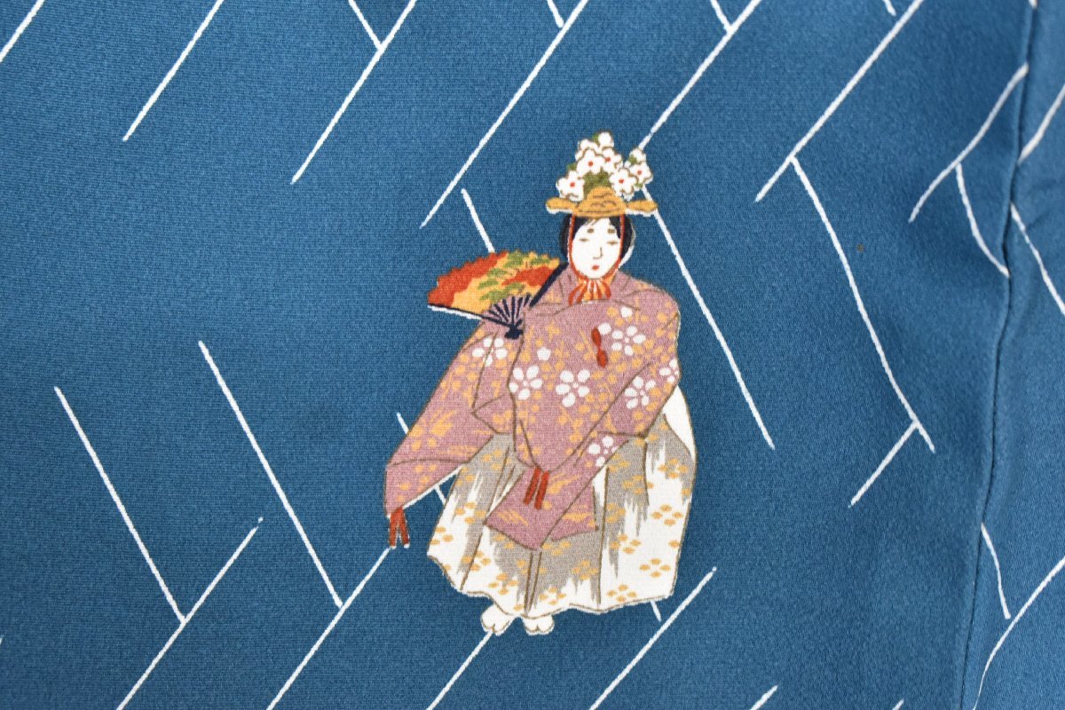 [ Sakura двор . одежда магазин ] tsukesage источник . история персона документ sama Ремейк-материал кимоно геометрический рисунок современный длина 157cm длина рукава 68cm * kb-1958
