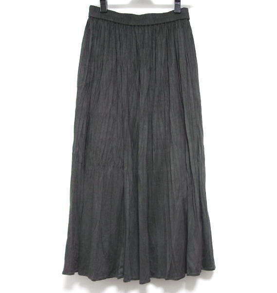 UNTITLED* Untitled *...* suede style Random pleated skirt * size 1* deep gray * waist rubber 