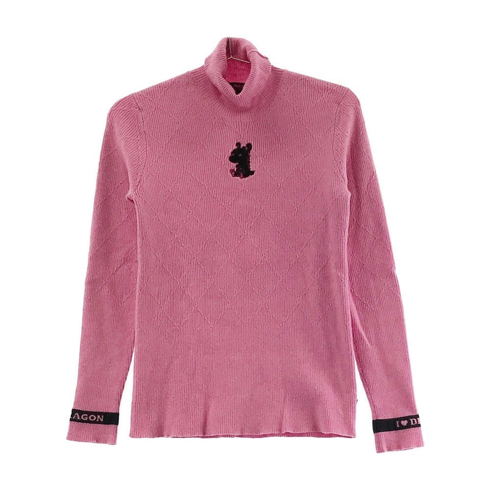 タイムセール！】 DANCE ゴルフウェア [240001616721] ピンク系 チビドラ タートルネックニットセーター ダンスウィズドラゴン  DRAGON WITH セーター
