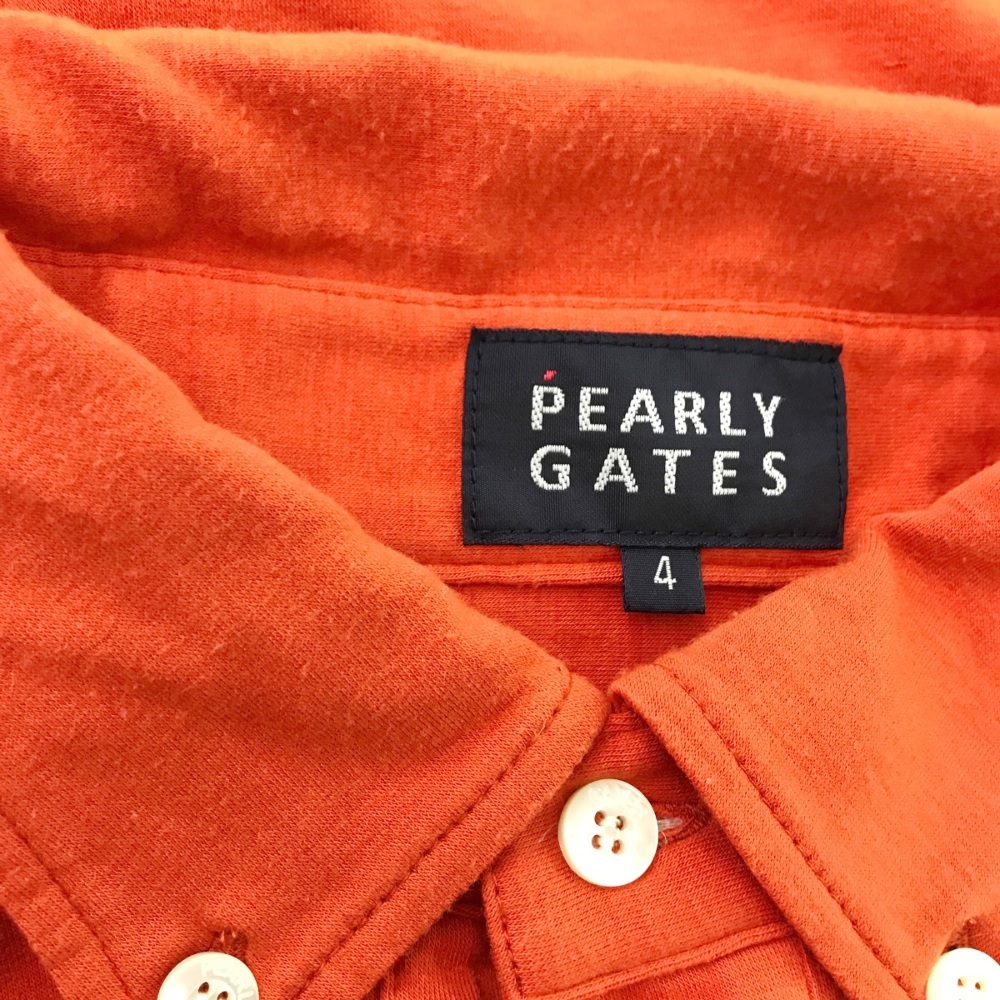 PEARLY GATES パーリーゲイツ 長袖ポロシャツ　ワッペン オレンジ系 4 [240001684936] ゴルフウェア レディース_画像6