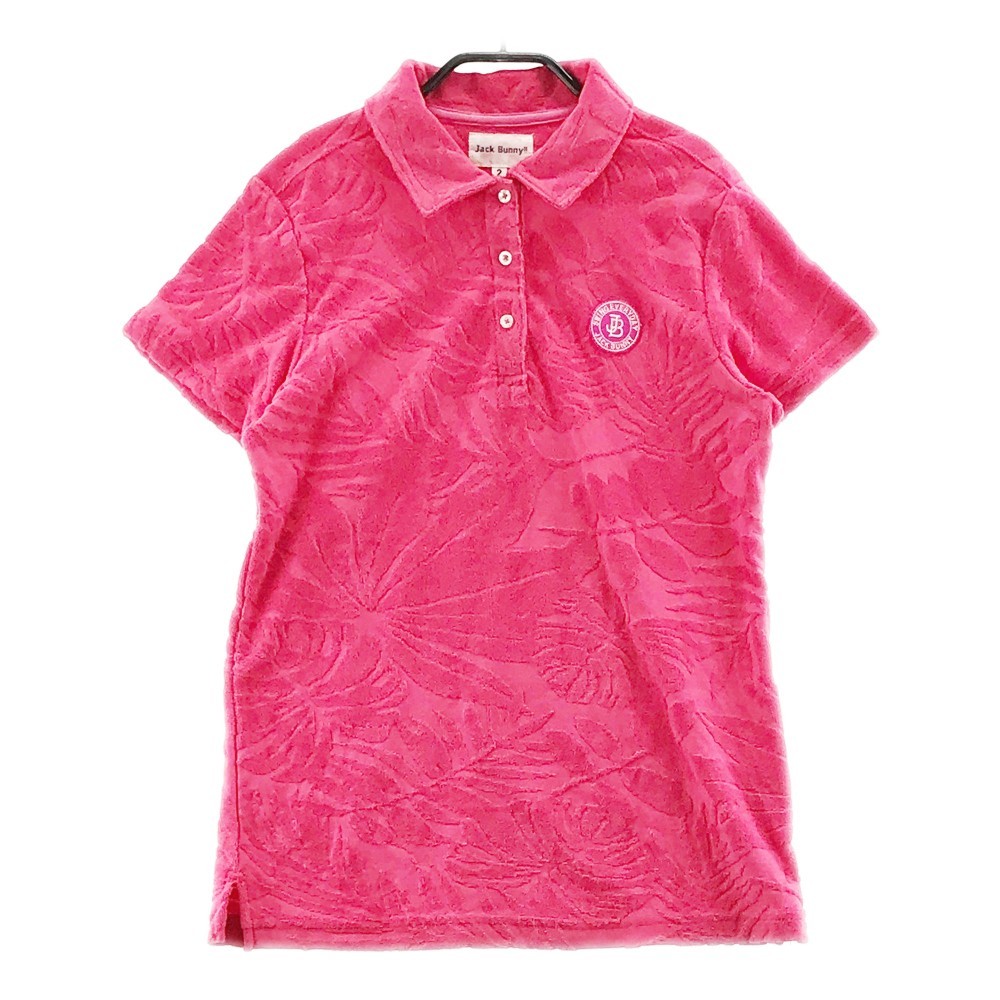 驚きの価格 半袖ポロシャツ 2021年モデル ジャックバニー BUNNY JACK 総柄 レディース ゴルフウェア [240001735043] 2 ピンク系 パーリーゲイツ